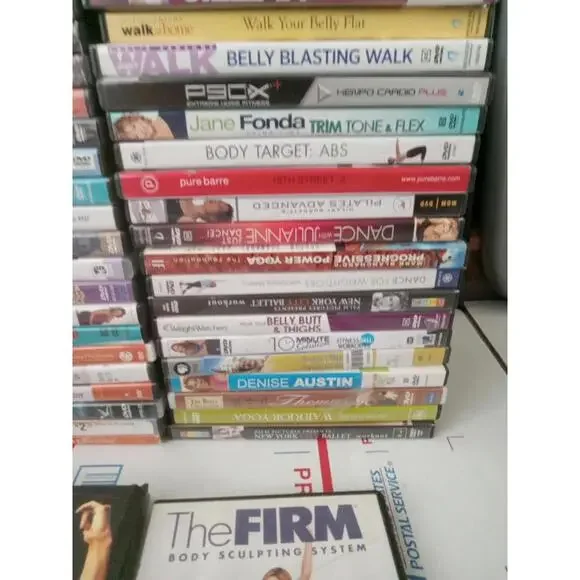 Lot Of 46 Ulimate Workout Lot Of Dvds Pilates Yoga Abs Core + More!~ Trl4#193
